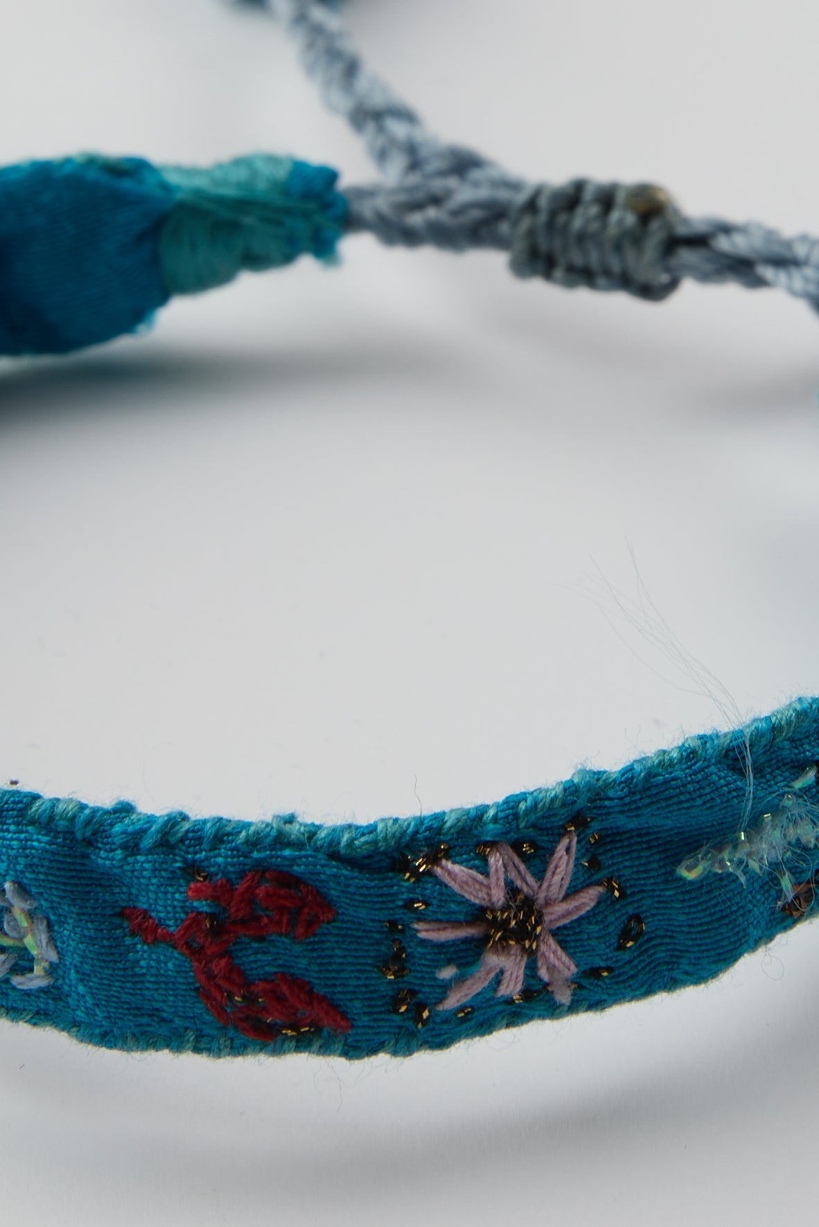 BLUE EMBROIDERED BRACELET