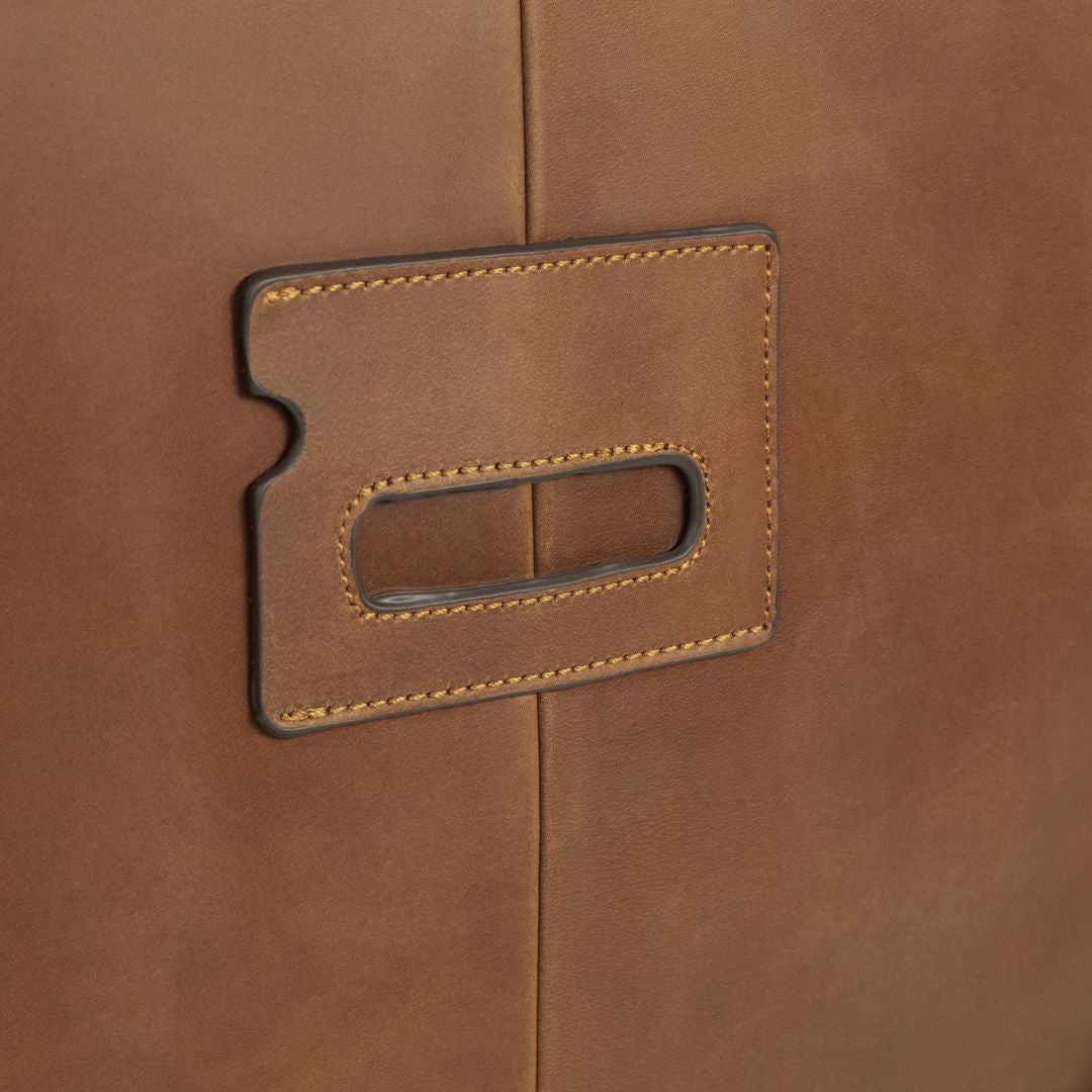 Belmont - Reclaimed Leather Suitcase - Tan