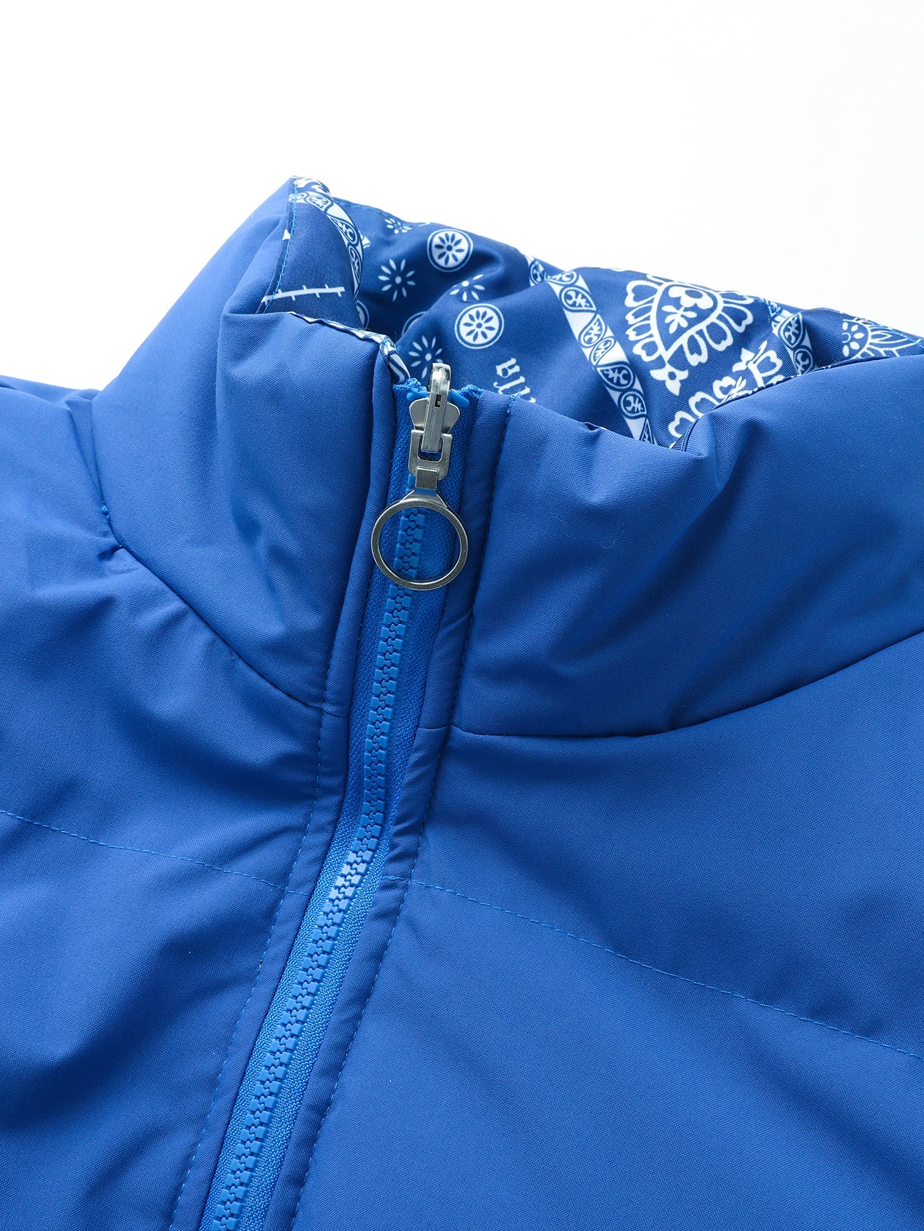 Reversible Paisley Puffer Coat