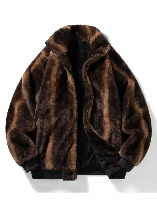 Faux Fur Zipper Jacket