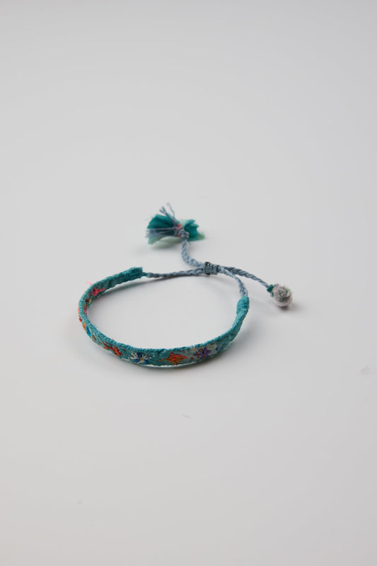 BLUE EMBROIDERED BRACELET