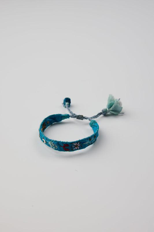 BLUE EMBROIDERED BRACELET