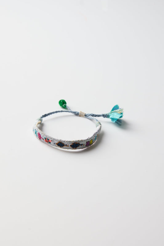 PURPLE EMBROIDERED BRACELET