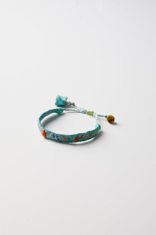 BLUE EMBROIDERED BRACELET