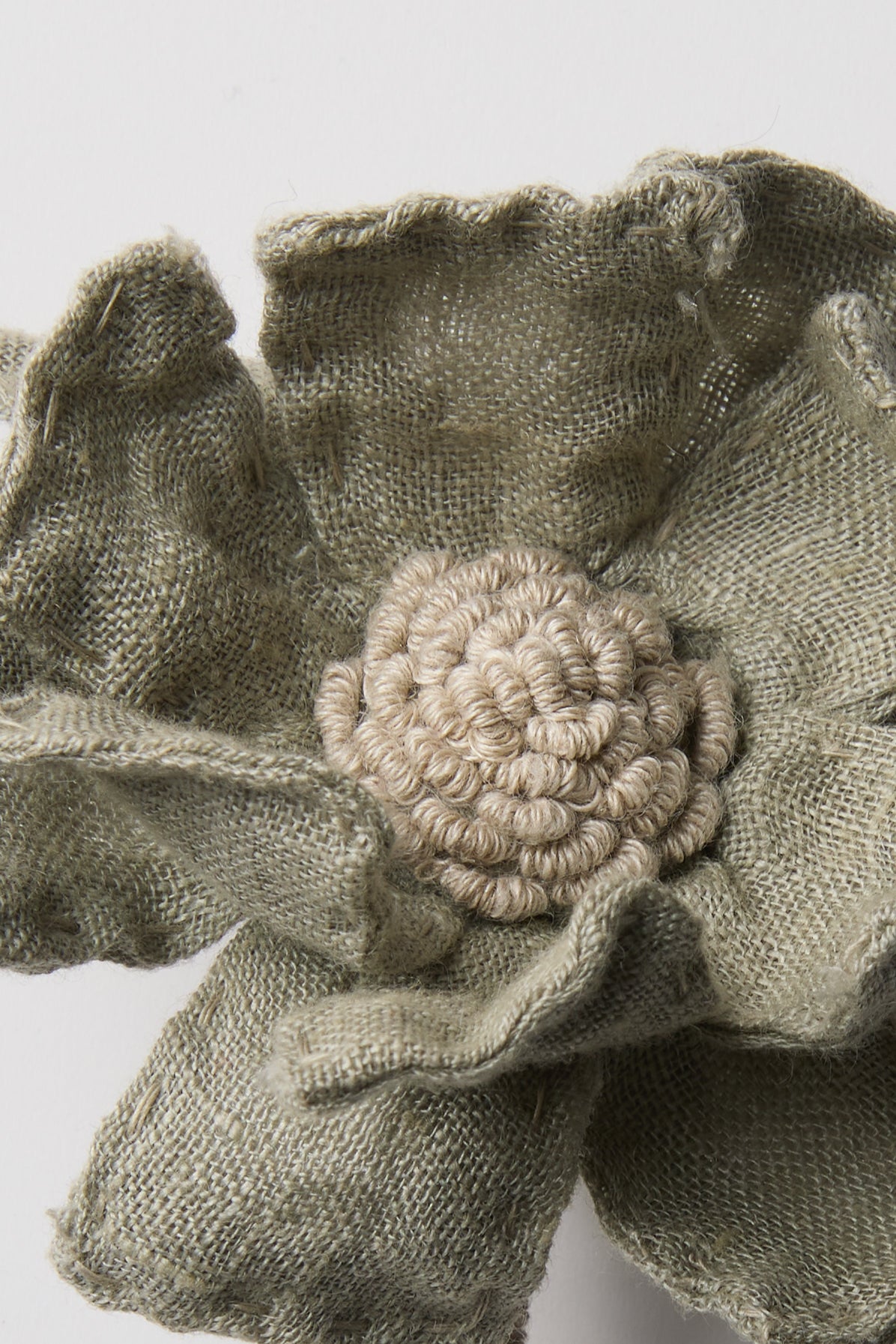 SILVERS/GREIGE BROOCH