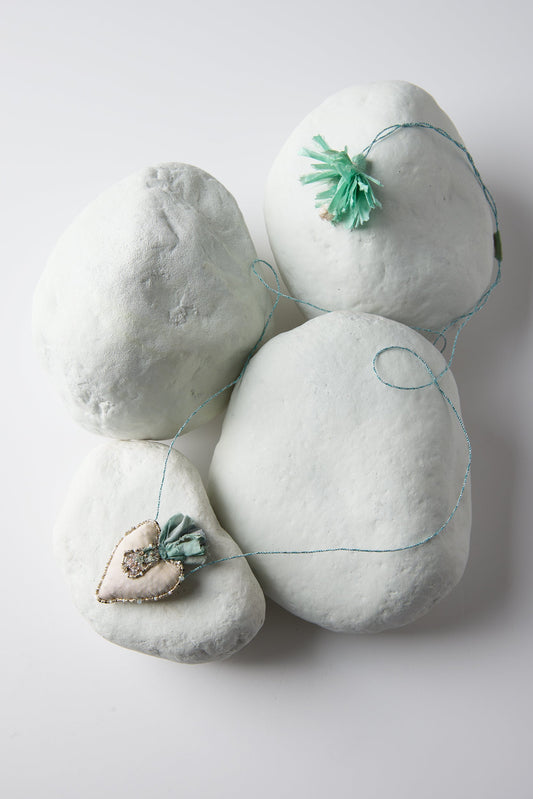 EMBROIDERED HEART NECKLACE