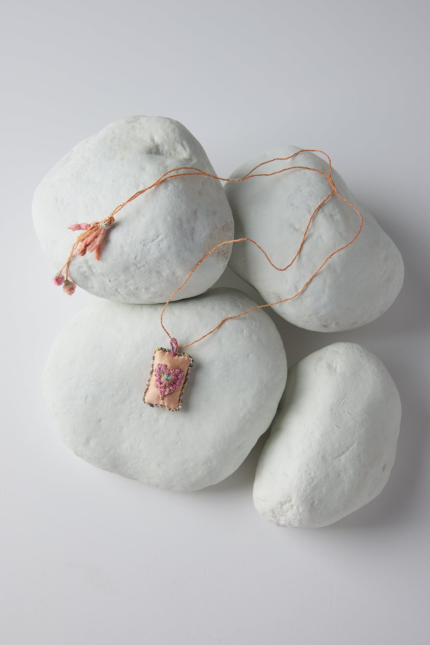 EMBROIDERED SQUARE NECKLACE