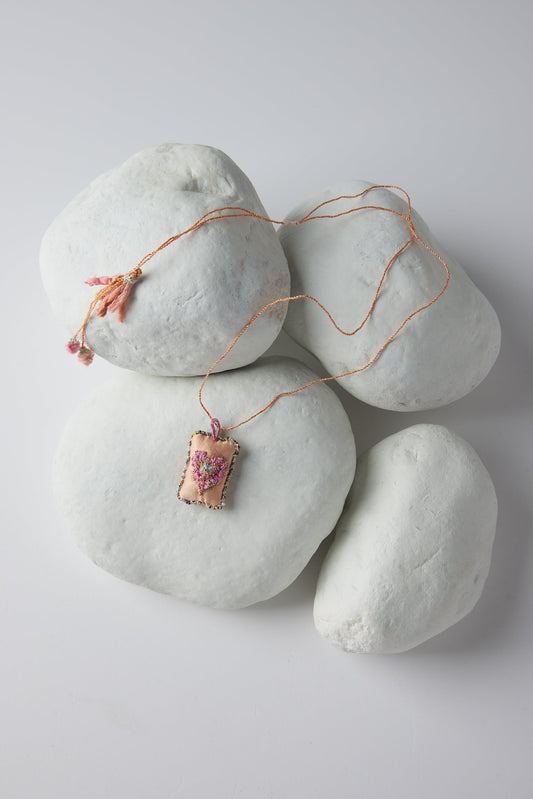 EMBROIDERED SQUARE NECKLACE