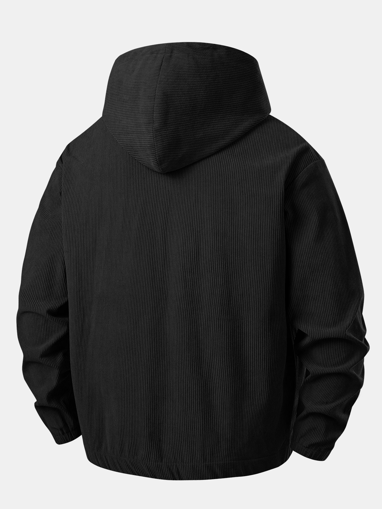 Relax Fit Quarter-Zip Corduroy Hoodie