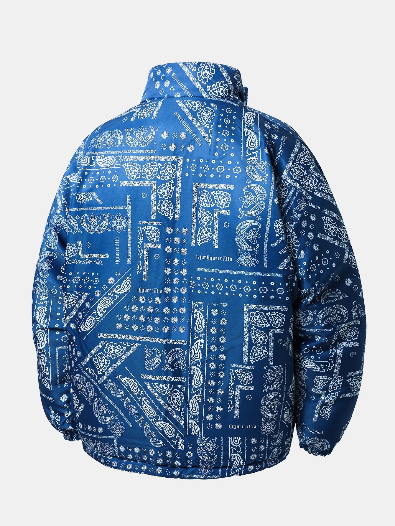 Reversible Paisley Puffer Coat