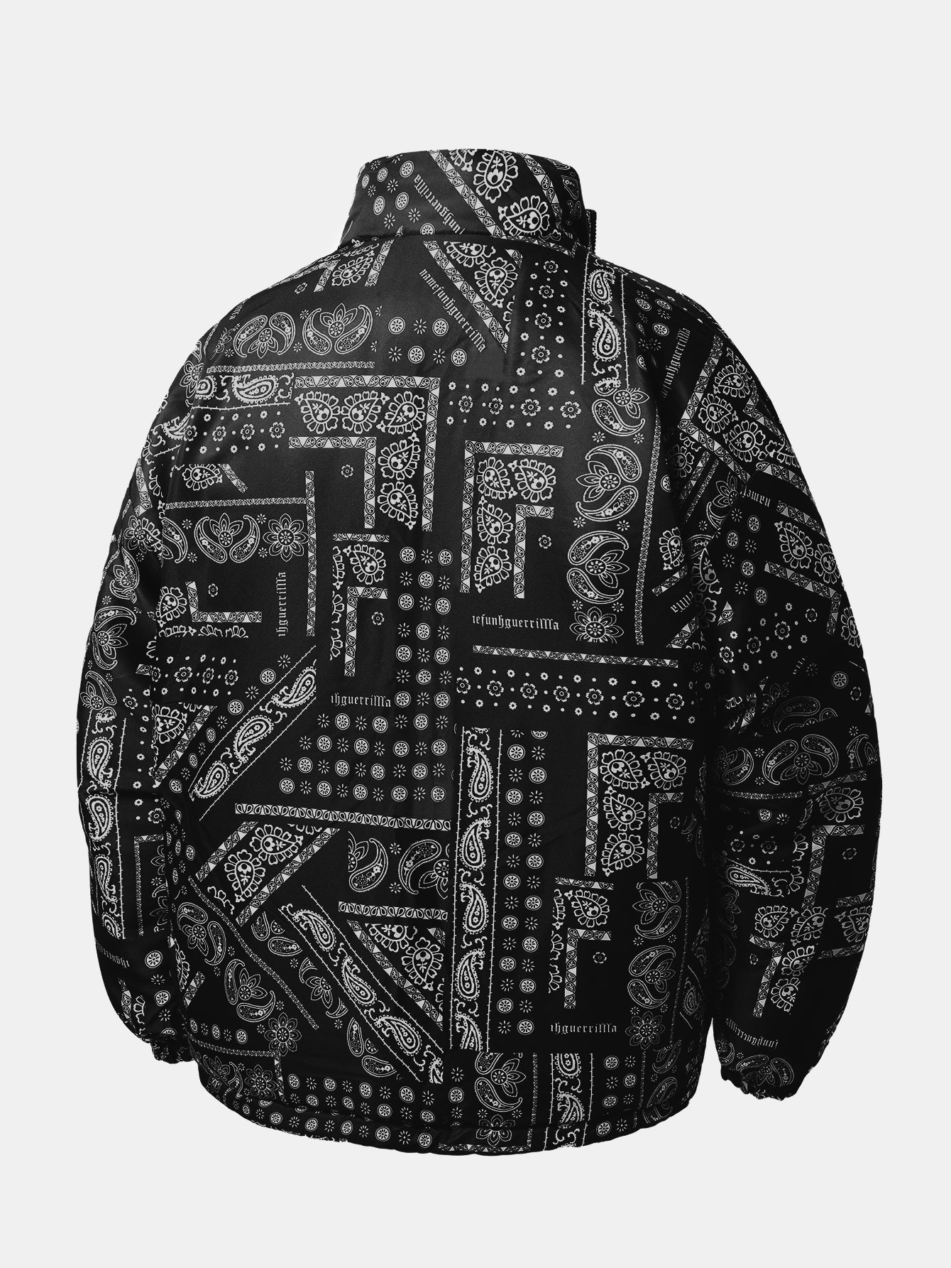 Reversible Paisley Puffer Coat
