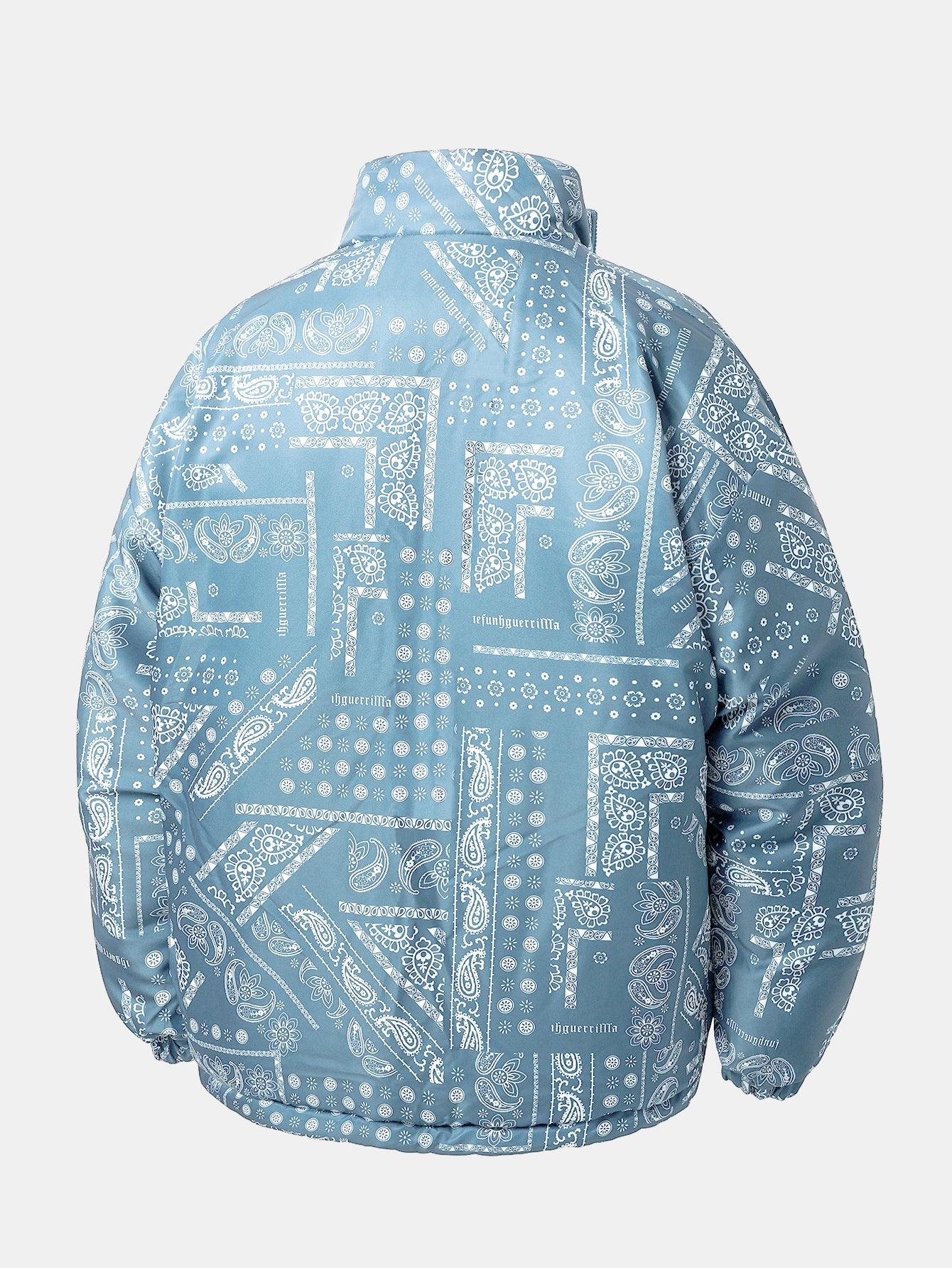 Reversible Paisley Puffer Coat