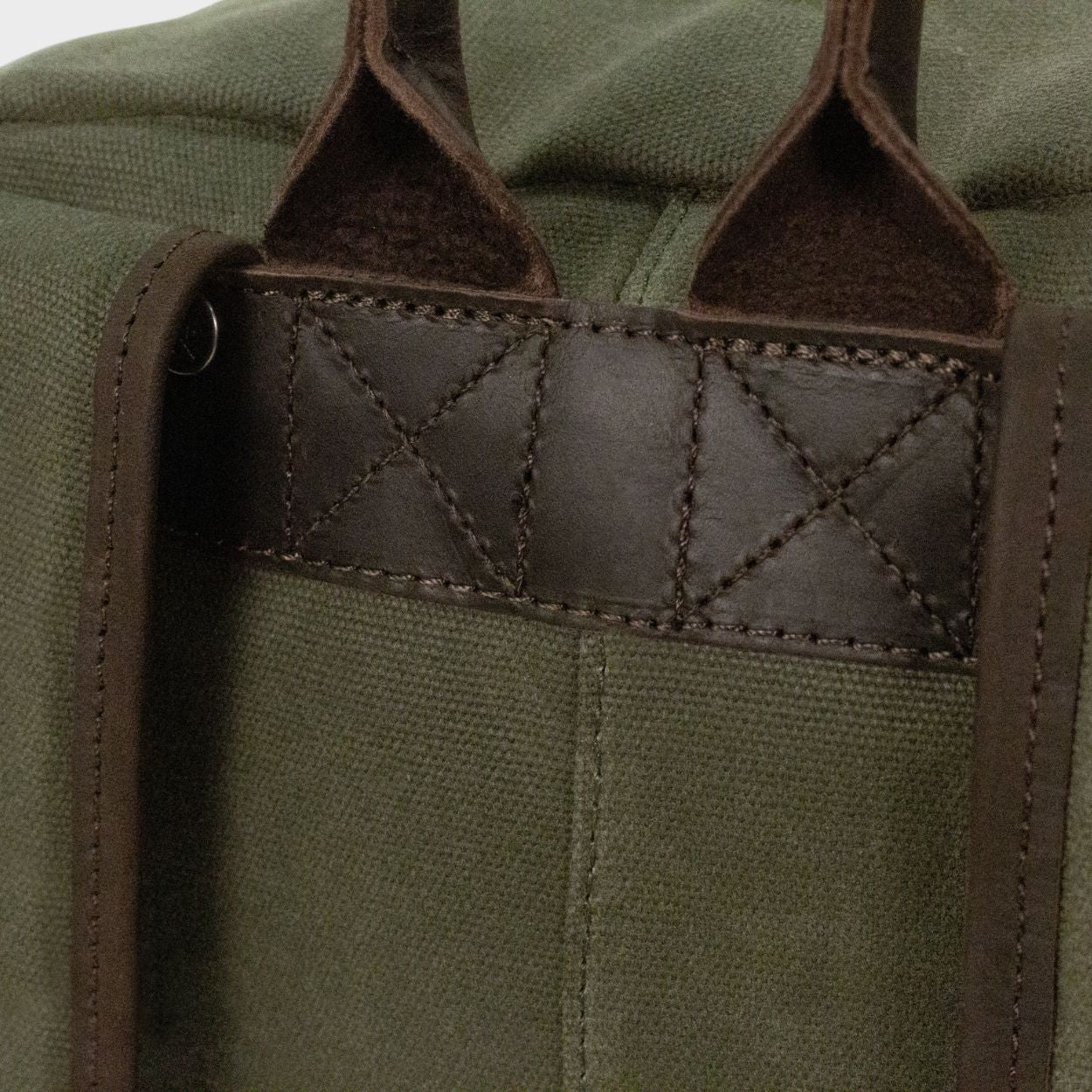 Eden - Waxed Canvas Backpack - Moss Green