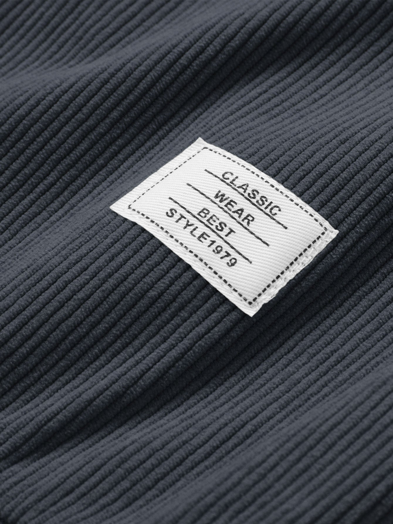 2 In 1 Crew Neck Stretch Corduroy Sweatshirt