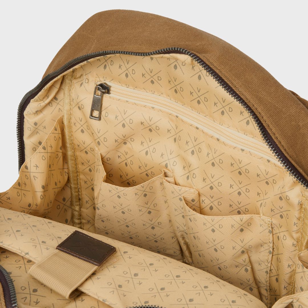 Eden - Waxed Canvas Backpack - Tan