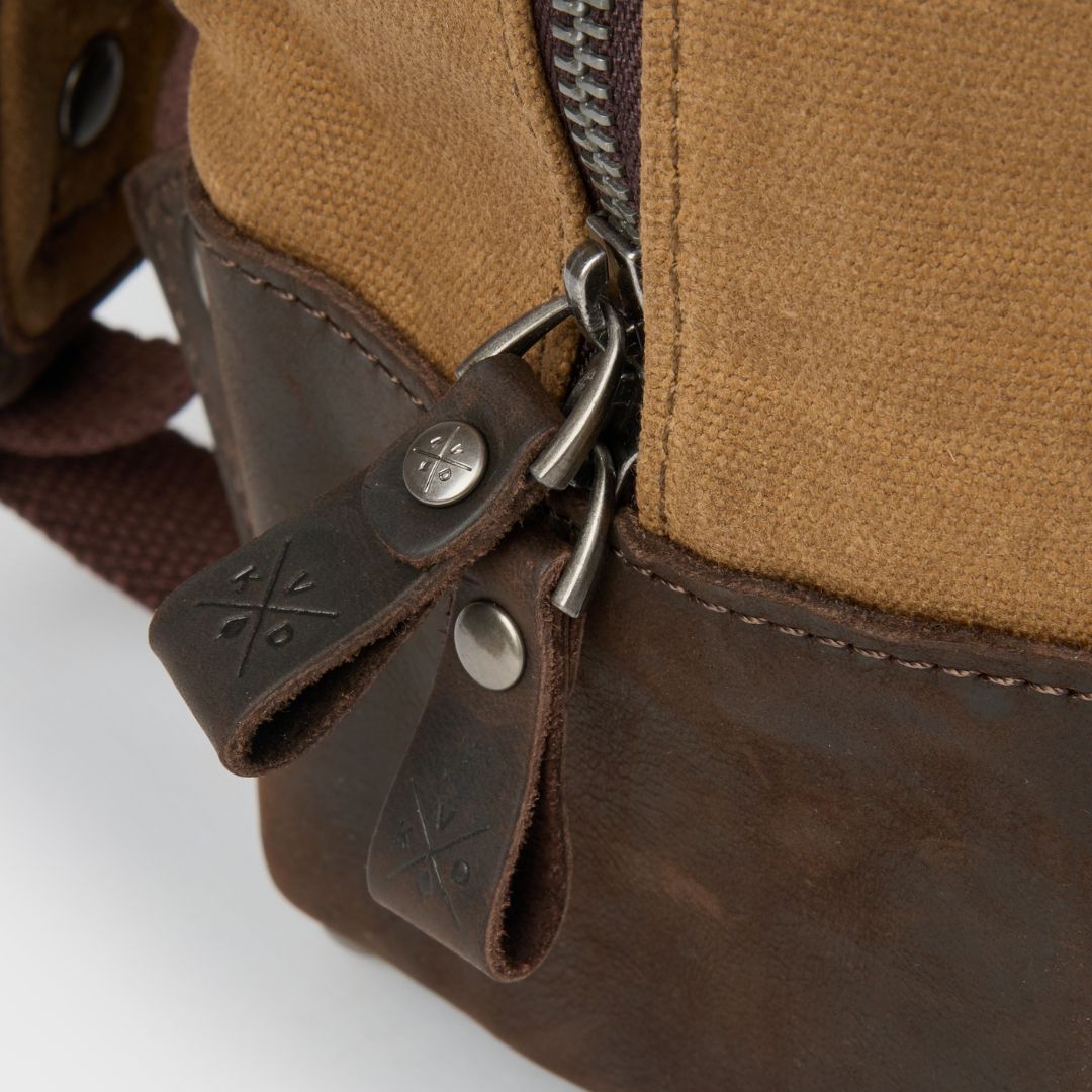 Eden - Waxed Canvas Backpack - Tan