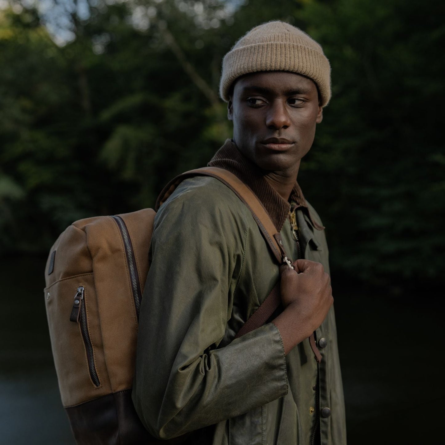 Eden - Waxed Canvas Backpack - Tan