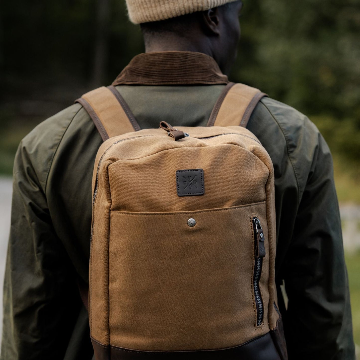 Eden - Waxed Canvas Backpack - Tan