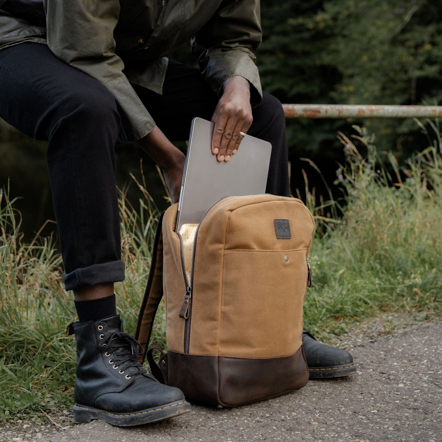 Eden - Waxed Canvas Backpack - Tan