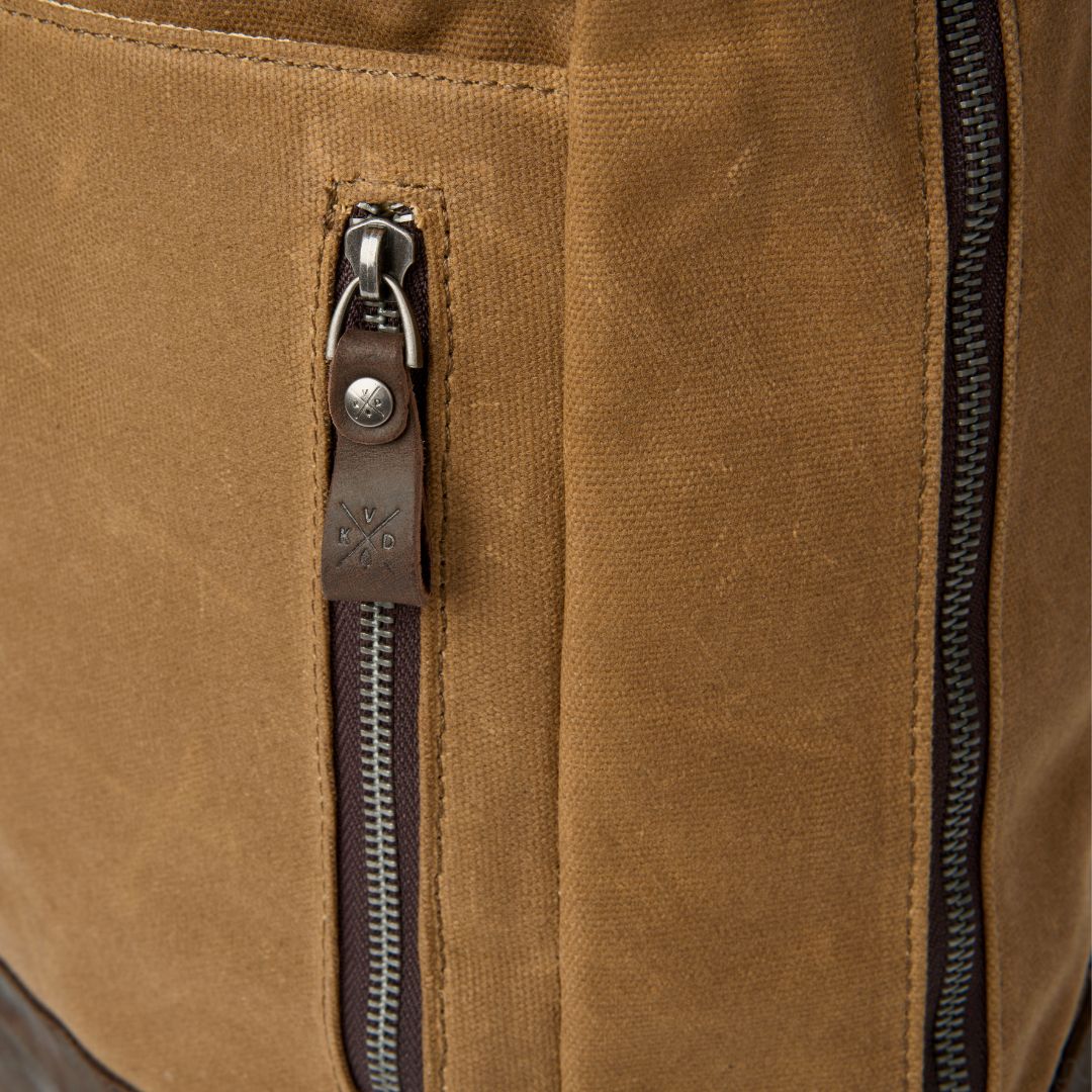 Eden - Waxed Canvas Backpack - Tan