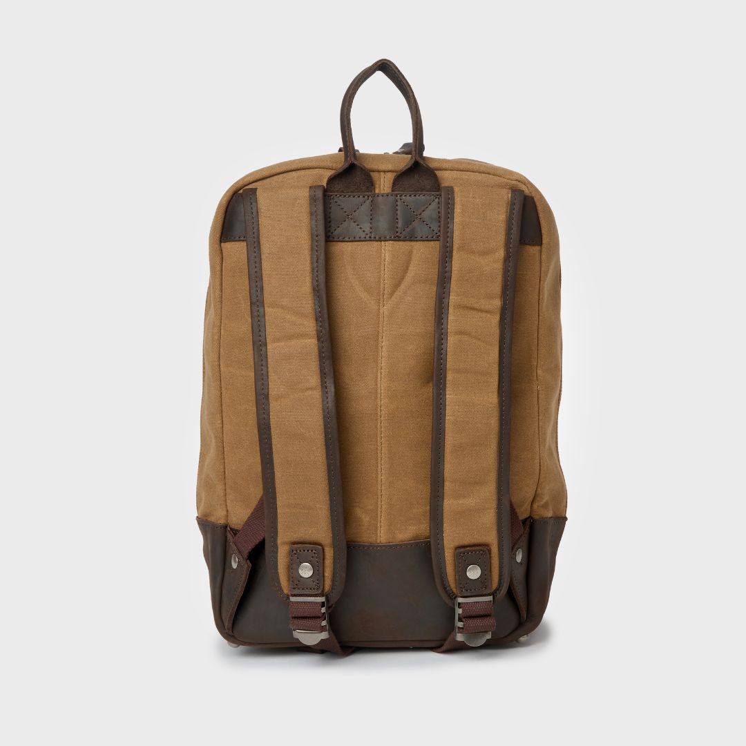 Eden - Waxed Canvas Backpack - Tan