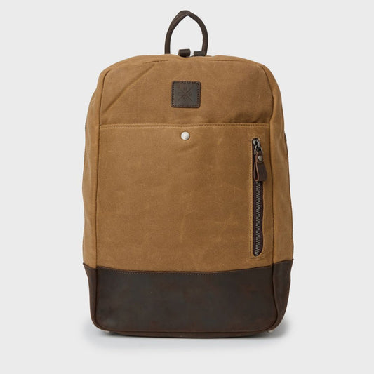 Eden - Waxed Canvas Backpack - Tan