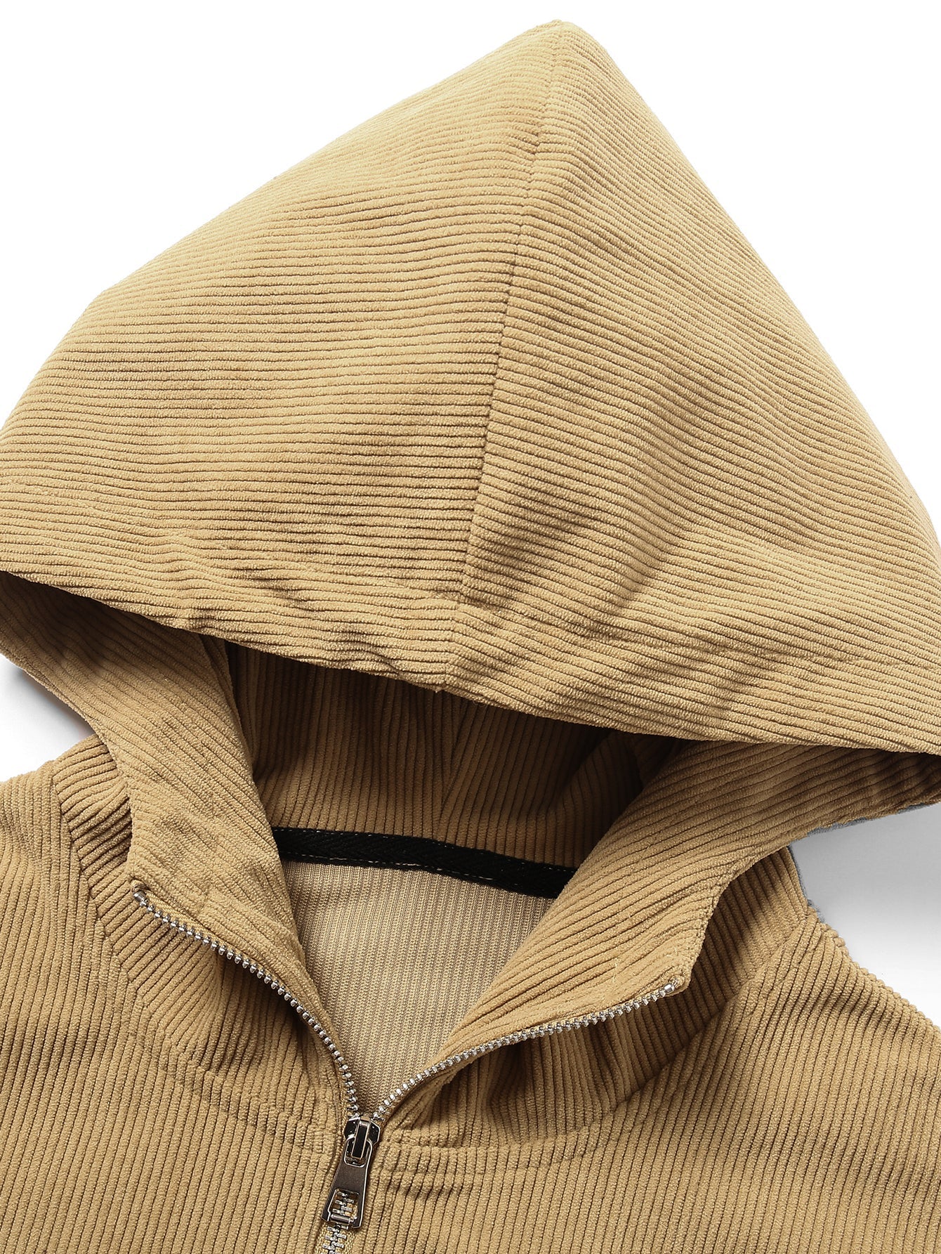 Relax Fit Quarter-Zip Corduroy Hoodie