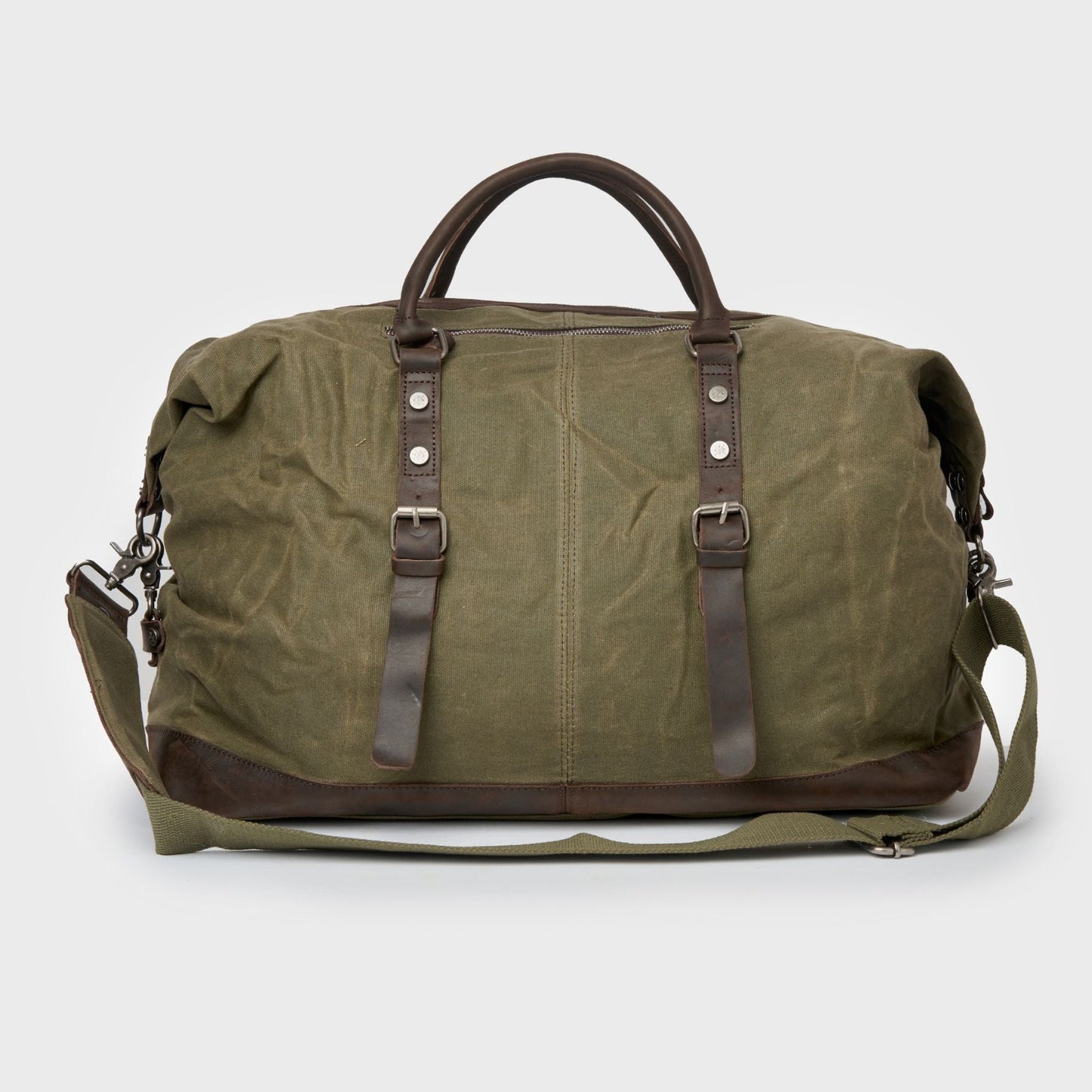 Humber 2.0 - Waxed Canvas Holdall - Moss Green
