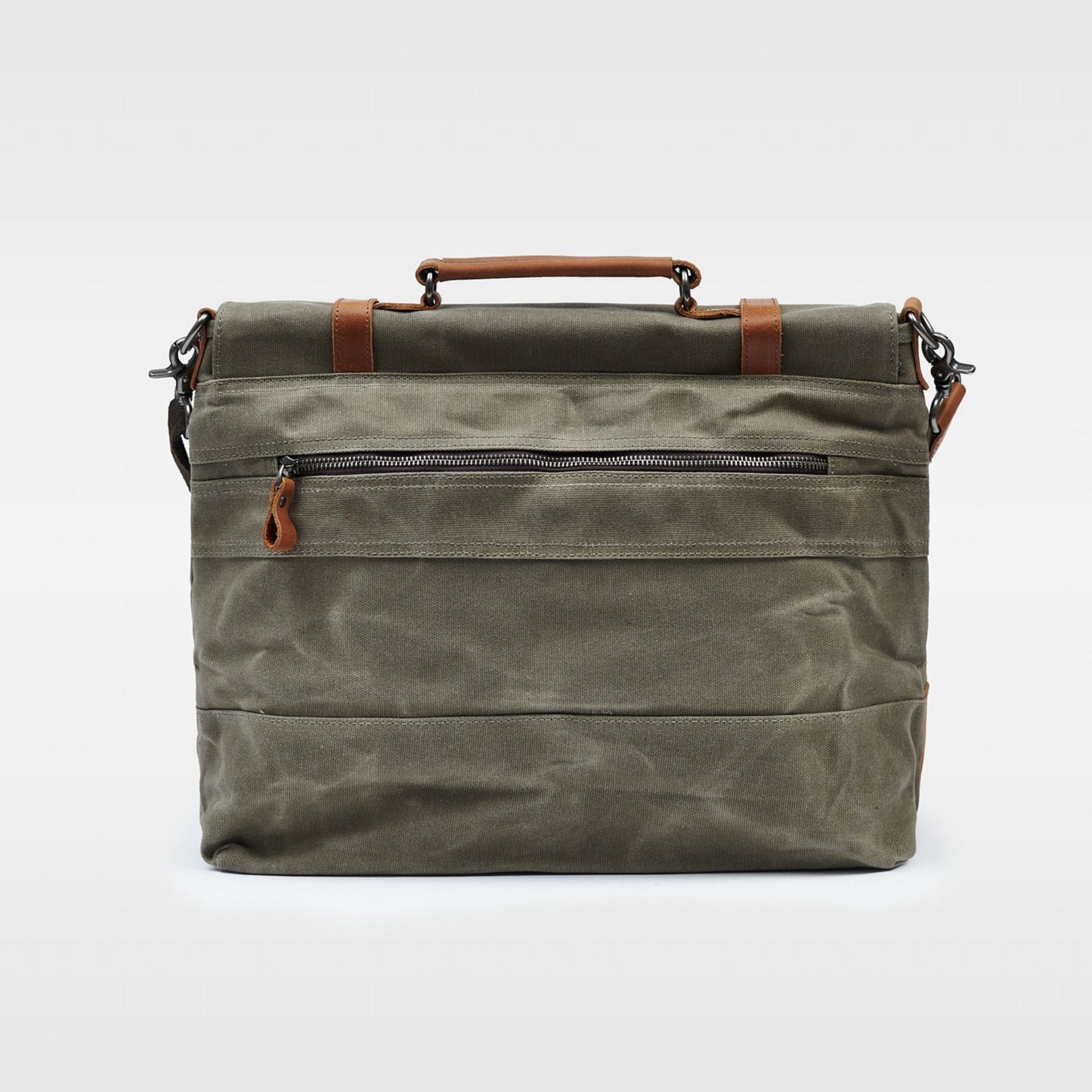 Mersey - Waxed Canvas Messenger Bag - Taupe