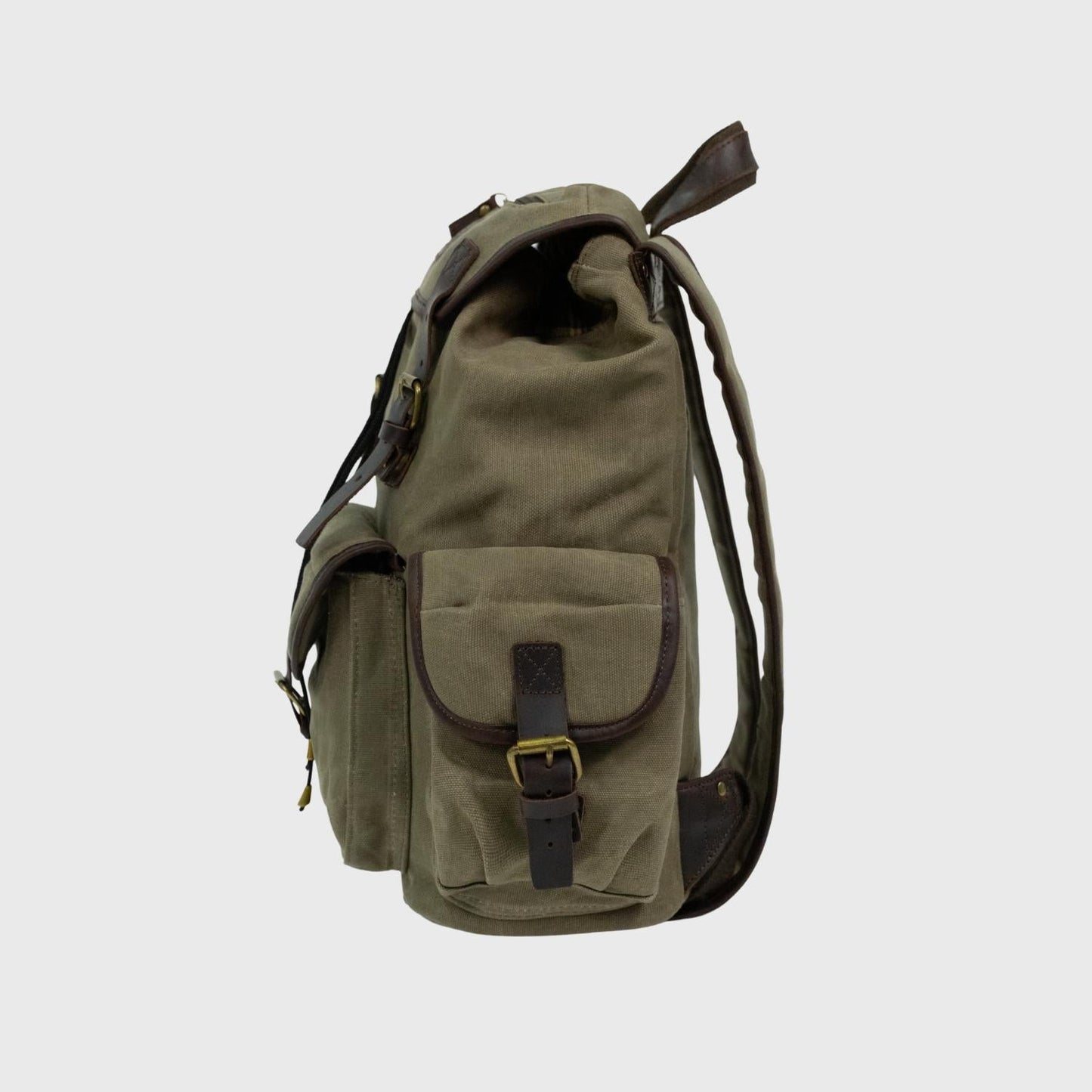 Lune - Waxed Canvas Backpack - Green