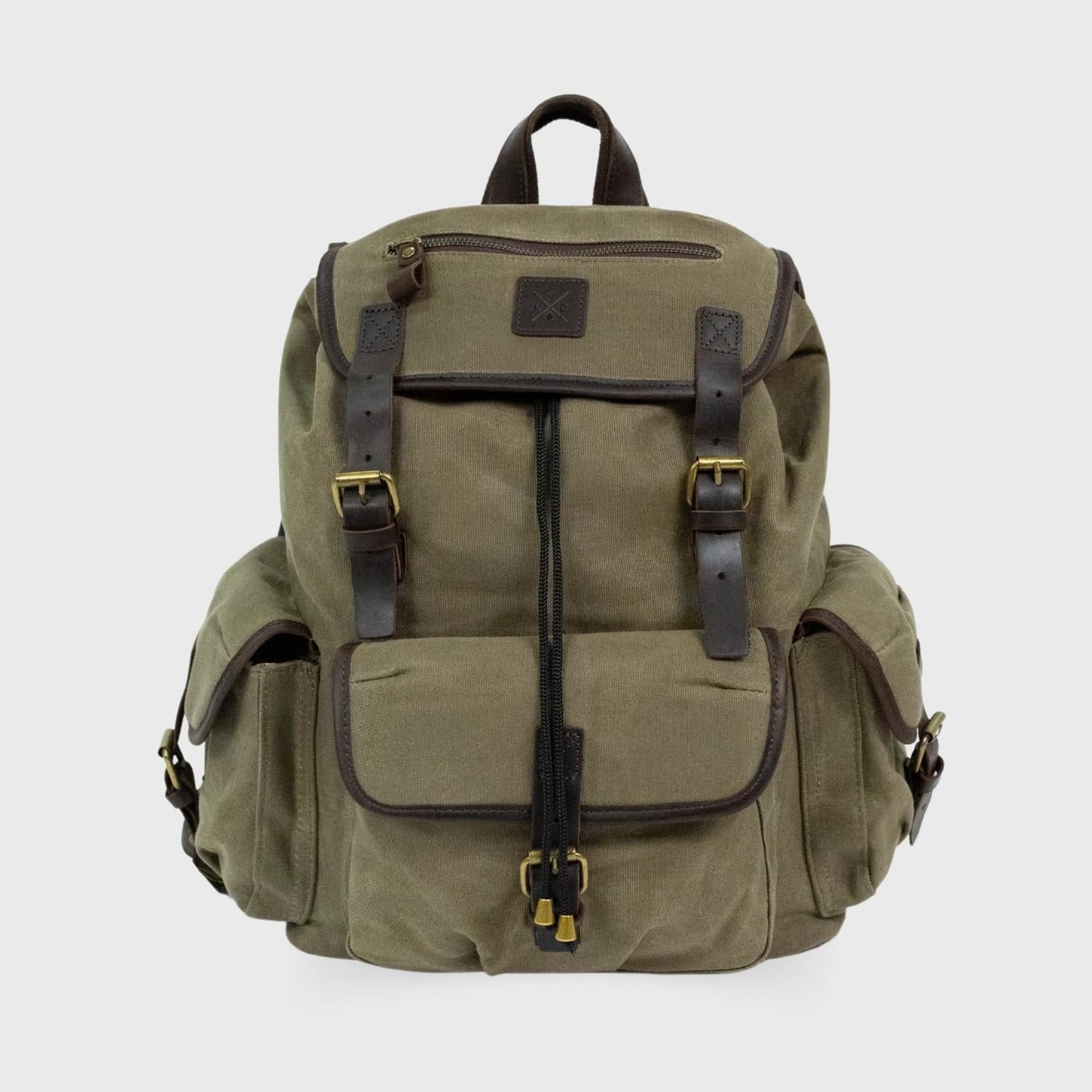 Lune - Waxed Canvas Backpack - Green
