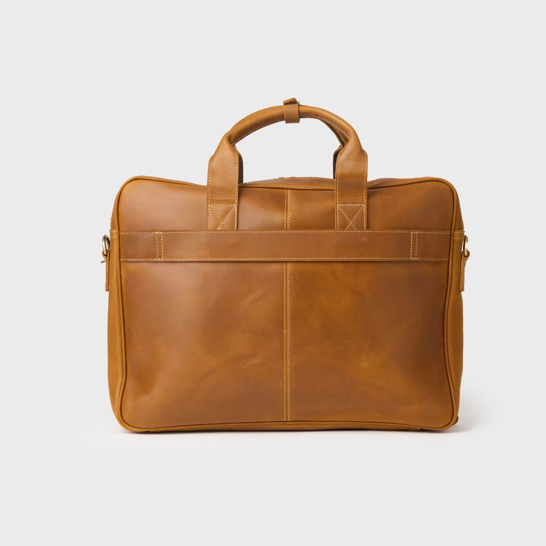 Manifold - Leather Messenger Bag - Tan