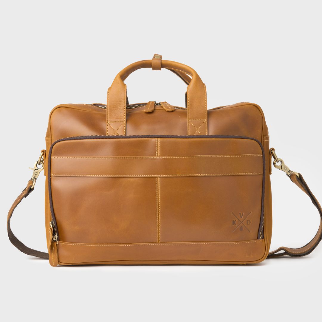 Manifold - Leather Messenger Bag - Tan
