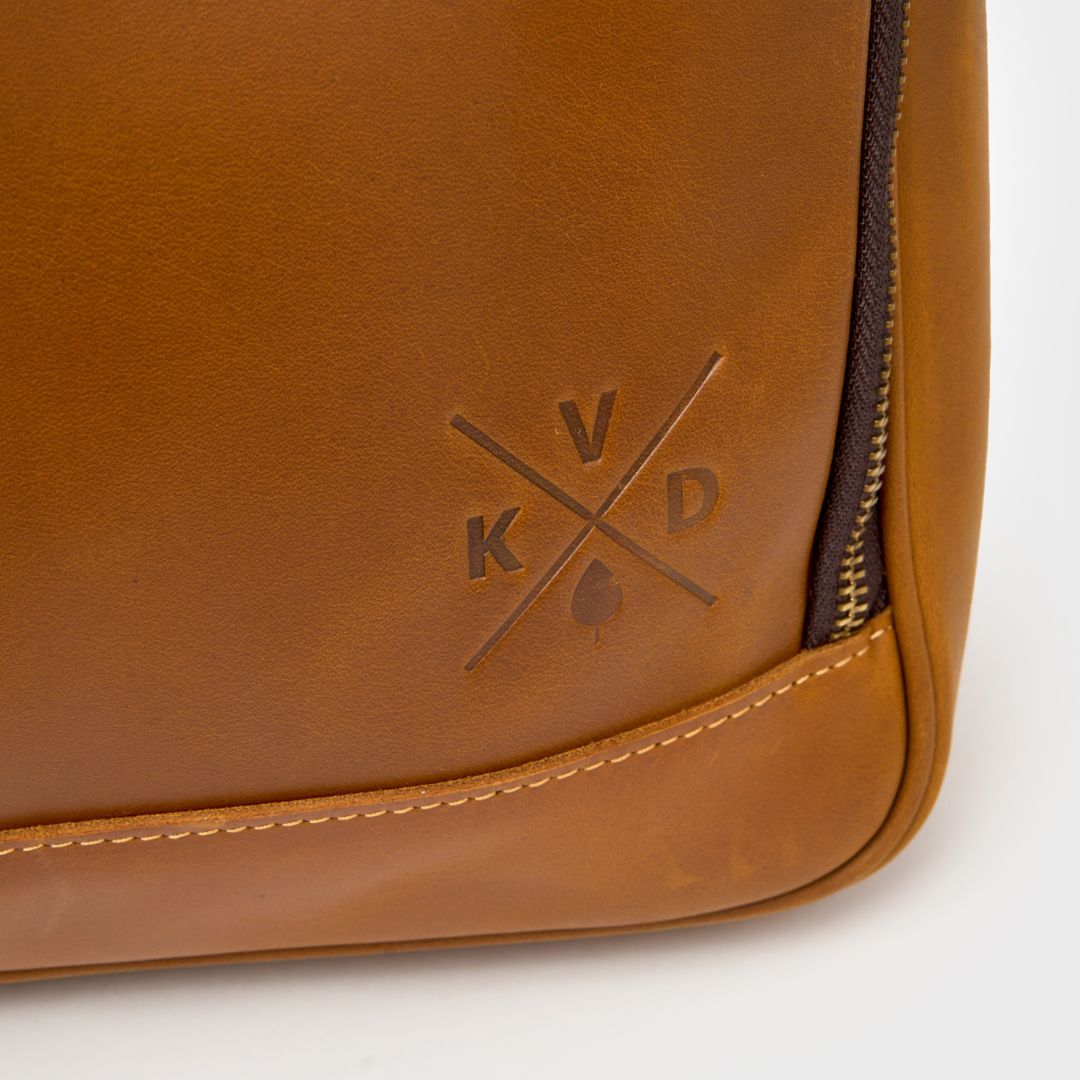 Manifold - Leather Messenger Bag - Tan