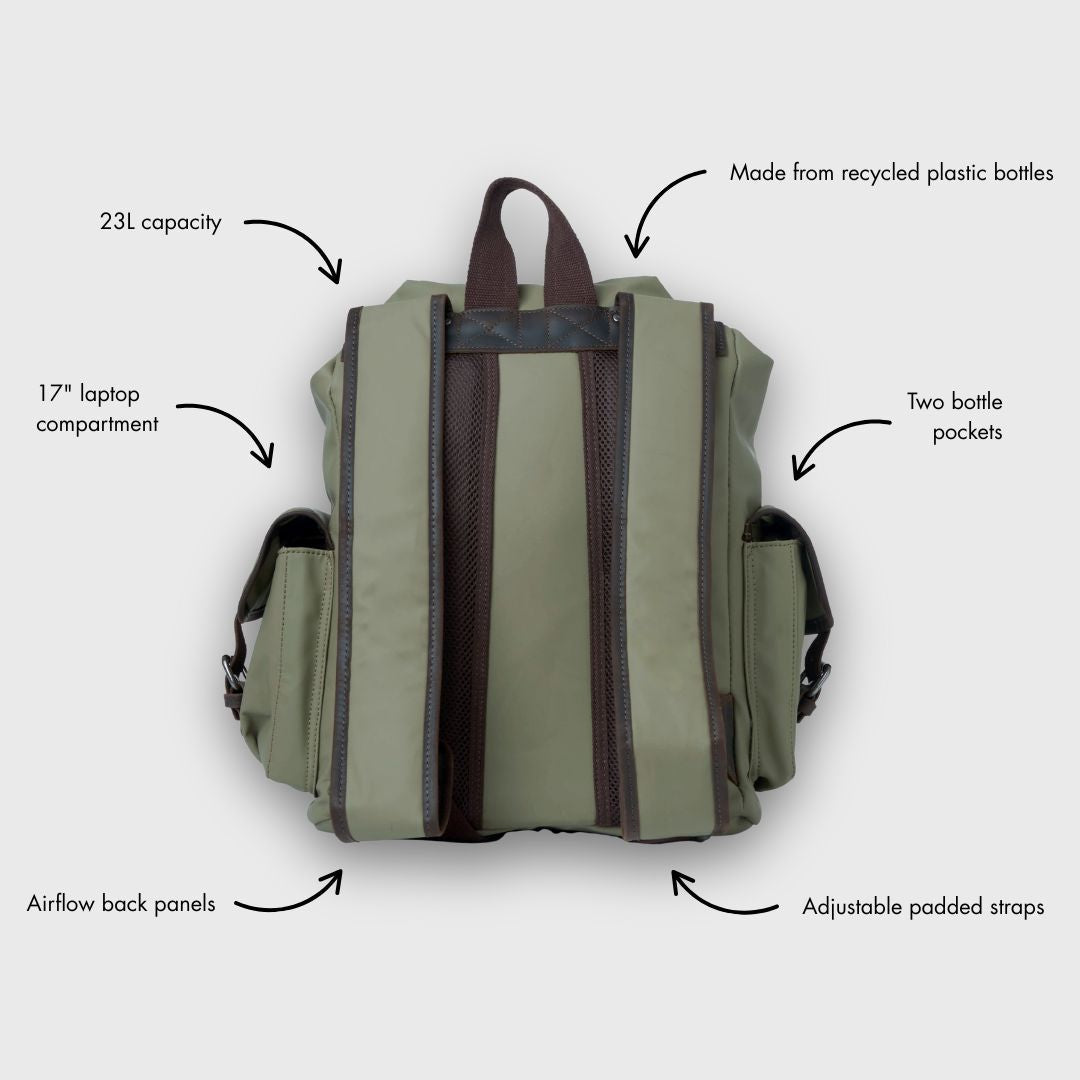 Recycled Lune - Backpack - Green