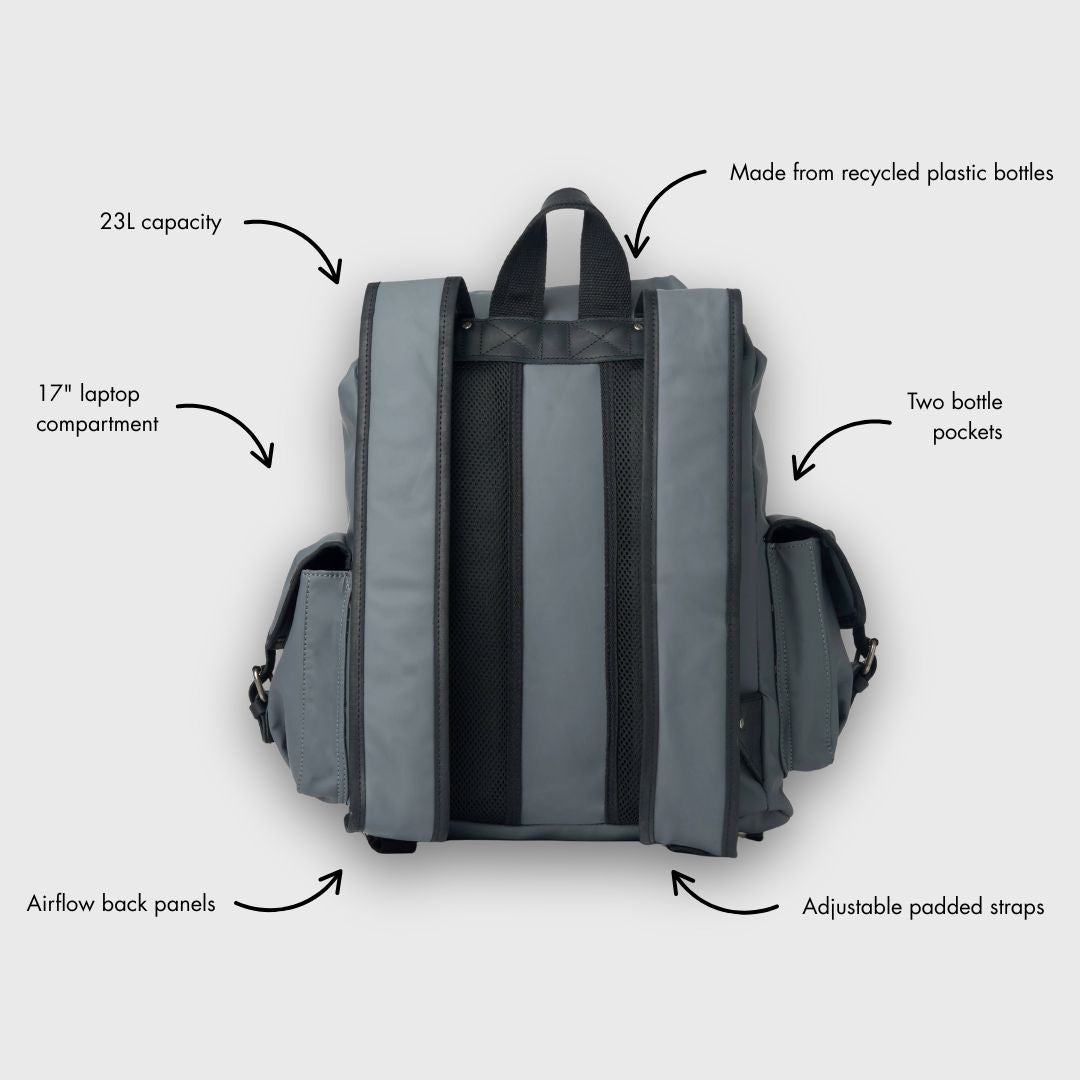 Recycled Lune - Backpack - Grey