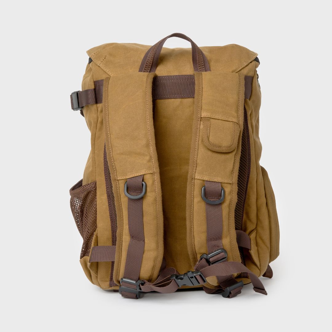 Roe - Waxed Canvas Adventure Backpack - Tan