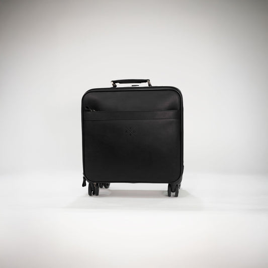 Belmont - Reclaimed Leather Suitcase - Black