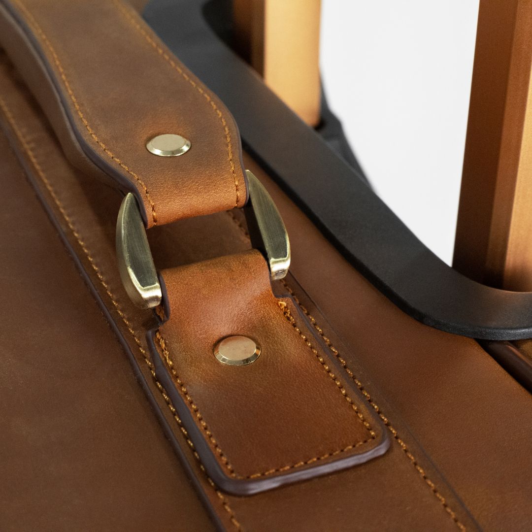 Belmont - Reclaimed Leather Suitcase - Tan