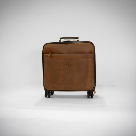 Belmont - Reclaimed Leather Suitcase - Tan