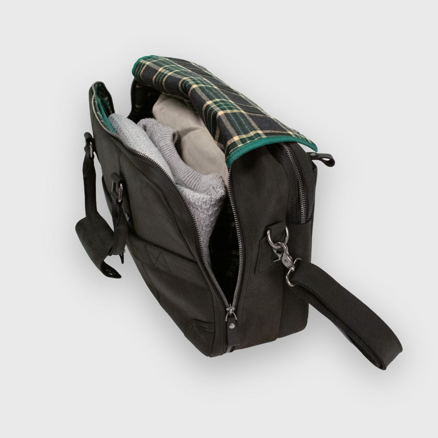 Longford  - Reclaimed Leather Briefcase - Black