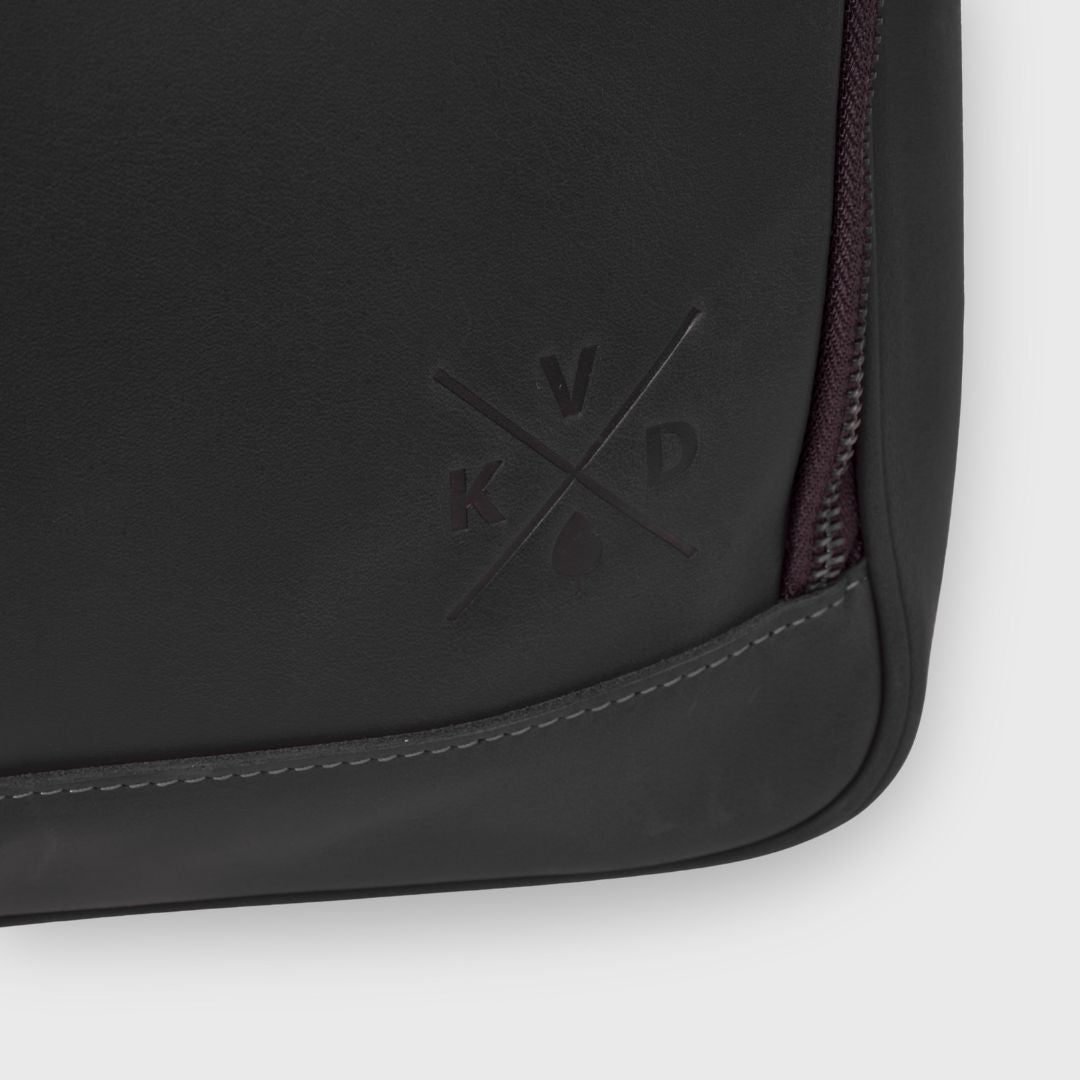 Manifold - Leather Messenger Bag - Black