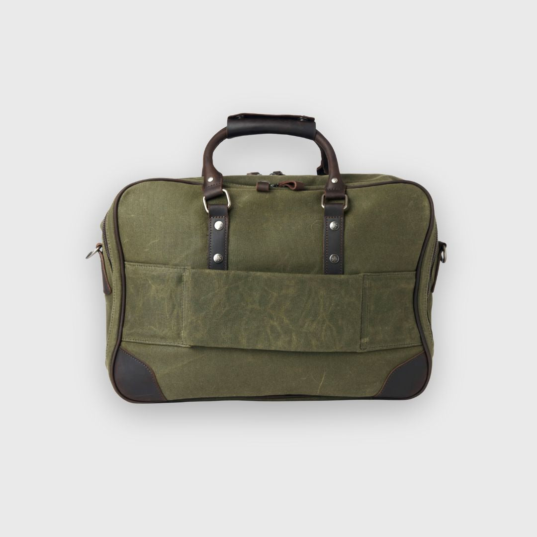 Anton - Waxed Canvas Messenger Bag - Green