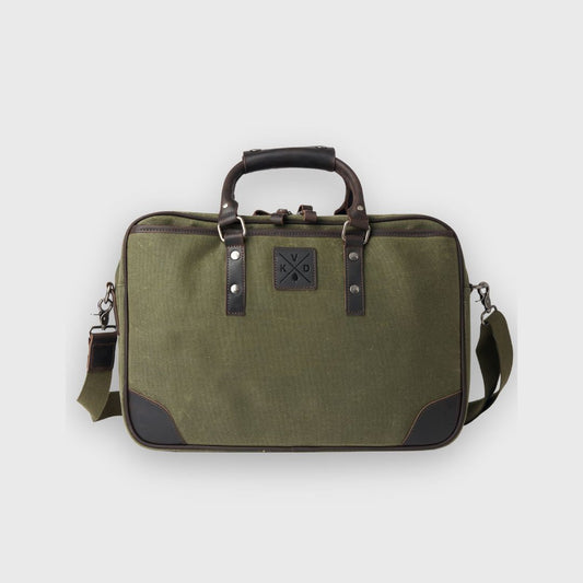 Anton - Waxed Canvas Messenger Bag - Green