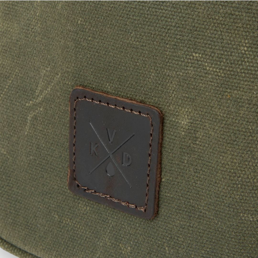 Tyne - Waxed Canvas Sling Crossbody Bag - Moss Green